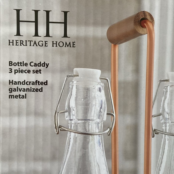 Heritage Home NWT 3 Piece Bottle Caddy - Picture 4 of 11